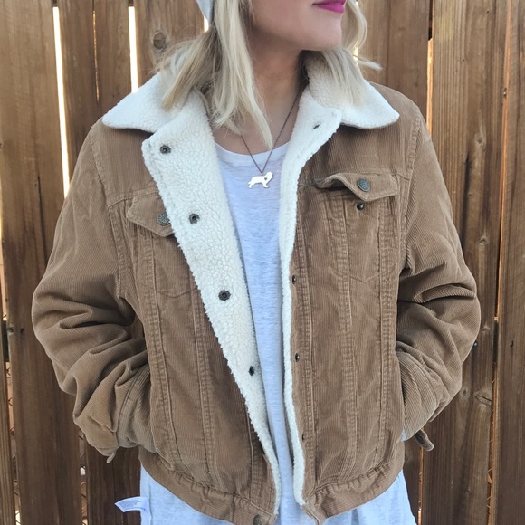Marvin Richards Tan Corduroy Shearling 